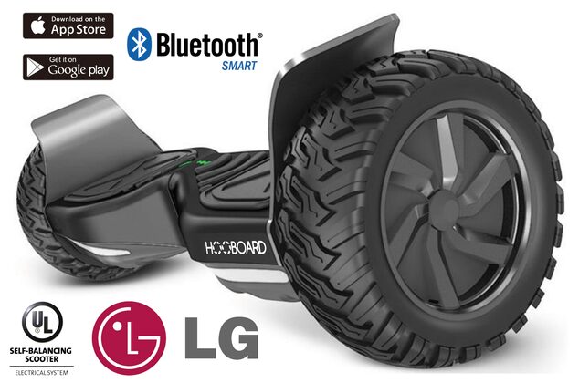 Hooboard - Premier hoverboard tout-terrain intelligent, gyropode, certifié UL, batterie LG