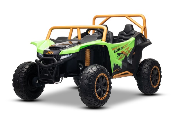 Electric Ride-on buggy Artic CAT XXL 4x4 24V, green, two-seater, Soft EVA wheels, Powerful engines, 