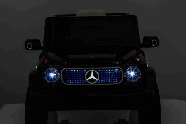Electric Ride-on car Mercedes-Benz EQG 12V, black, LED underlighted body parts, Functional front and