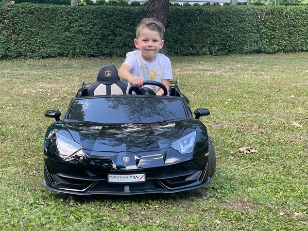 Electric Ride on Car Lamborghini Aventador 24V for two users, Green Paint, MP4 Player, PU Seats, Ver
