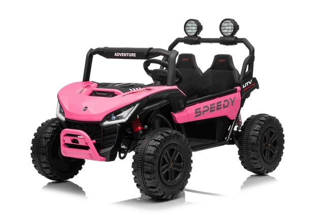 Auto elettrica per bambini T-REX Ride 4x4 24V | 2 posti | Rosa | Lettore MP3 con ingresso USB/AUX | 