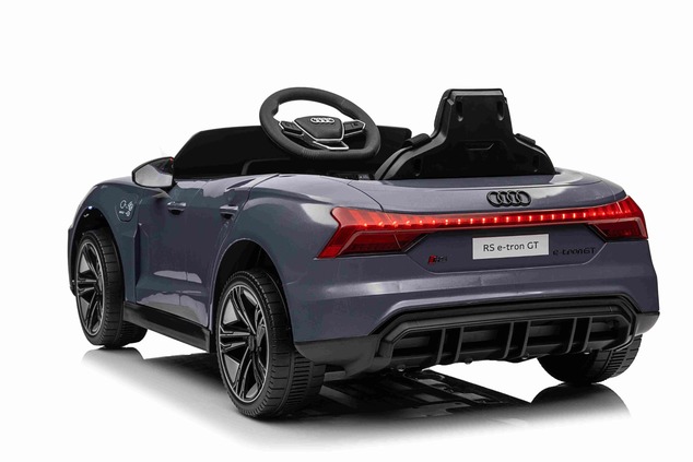 Electric Ride-on car Audi RS E-tron GT 12V, grey, wide single seat, 2.4 GHz remote control, USB / AU
