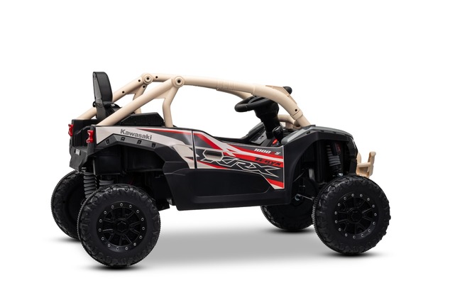 Electric Ride-on car Kawasaki TERYX KRX 1000 12V, khaki, single seat, rear axle suspension, 2.4 Ghz 
