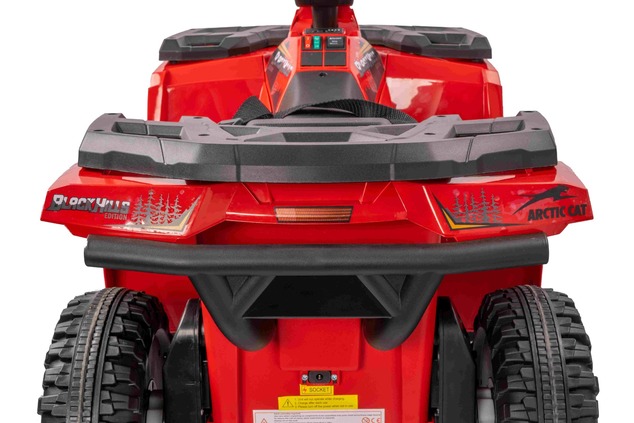 Licensed electric Ride-on quad Arctic Cat 12V with rear wheel drive, red, LED lights, Lithium batter
