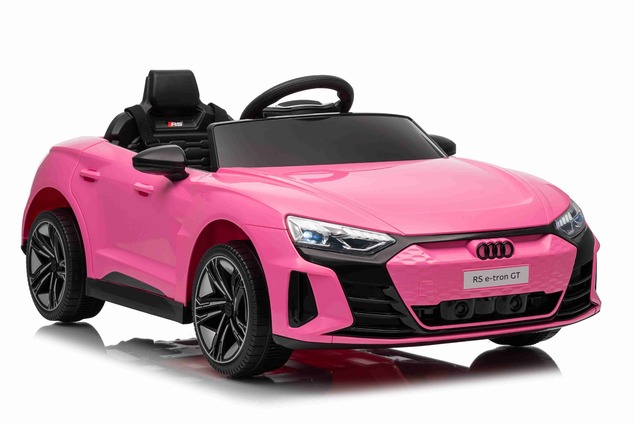 Electric Ride-on car Audi RS E-tron GT 12V, pink, wide single seat, 2.4 GHz remote control, USB / AU