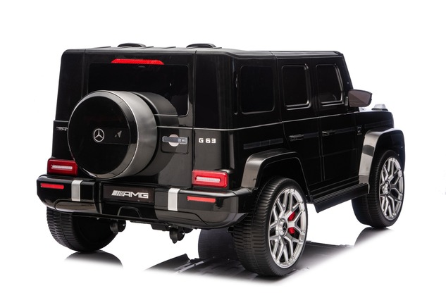 Electric Ride-on car Mercedes-Benz G63 AMG 4x4 Two-seater 24V, black, MP3 Player with USB/AUX and Bl