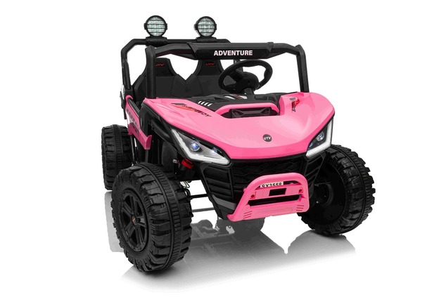 Auto elettrica per bambini T-REX Ride 4x4 24V | 2 posti | Rosa | Lettore MP3 con ingresso USB/AUX | 
