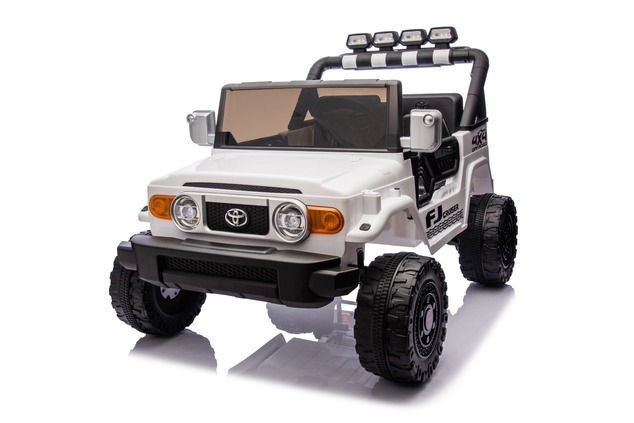 Electric Ride-on car Toyota FJ Cruiser XXL with 4x4 drive, licensed (Two-seater), white, Portable li