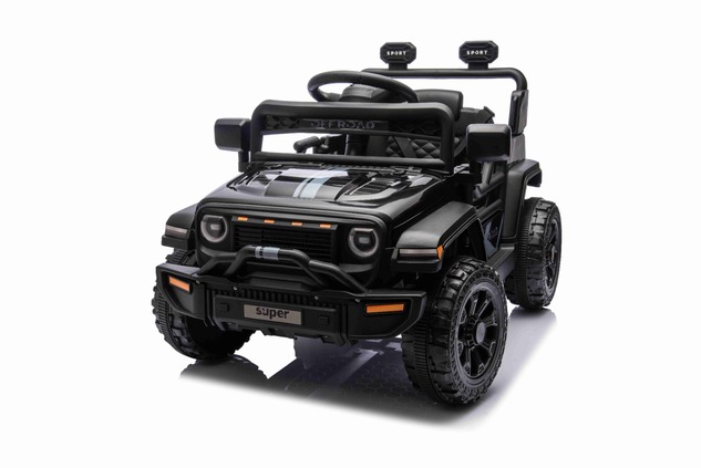 Electric car for children OFFROAD NEW with rear-wheel drive, black, Lithium battery, High chassis, W