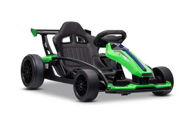 Drift kart elettrico per bambini 24 V | Beneo Motors Drift Car | Verde | 2 × 200 W | Batteria al litio