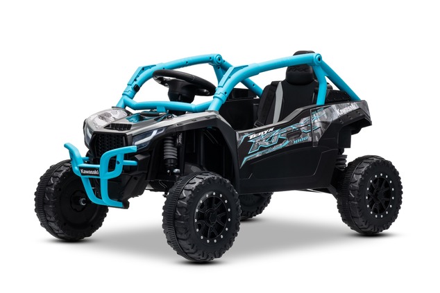 Electric Ride-on car Kawasaki TERYX KRX 1000 12V, blue, single seat, rear axle suspension, 2.4 Ghz r