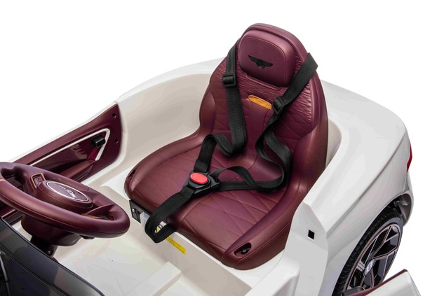 Electric Ride-on car Bentley Bacalar 12V, white, Doors opening upwards, 2.4 GHz remote control, LED 