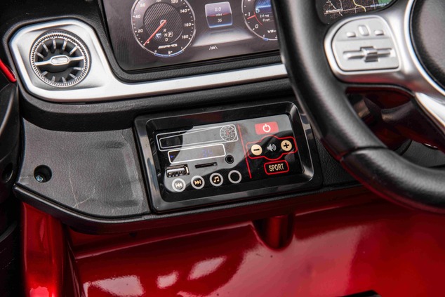 Electric Ride-on car Mercedes-Benz G63 AMG 4x4² Two-seater 24V, Red painted, MP4 Player with USB/AUX