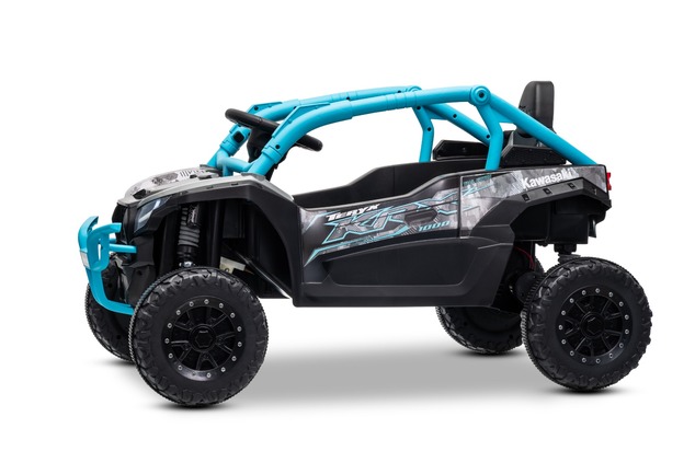 Electric Ride-on car Kawasaki TERYX KRX 1000 12V, blue, single seat, rear axle suspension, 2.4 Ghz r
