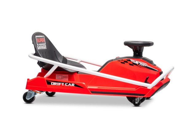 Drift kart elettrico Beneo Motors 24V, Rosso, Motore brushless 300 W, Batteria al litio, Modalità dr