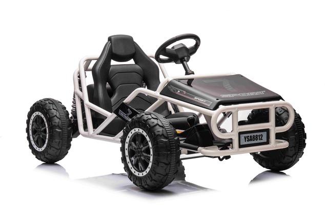 Electric Ride-on SPORT-CART 24V, black, Soft EVA wheels, Leatherette seat, 2 x 50W Motor, 24V Batter