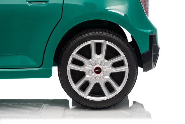 Electric Ride-on car Mini Cooper 12V, green, MP3 Player with USB and Bluetooth connection, 2.4 GHz r