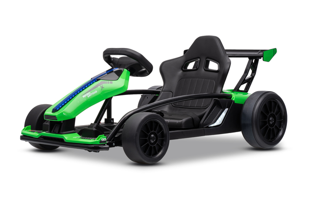 Drift kart elettrico per bambini 24 V | Beneo Motors Drift Car | Verde | 2 × 200 W | Batteria al litio