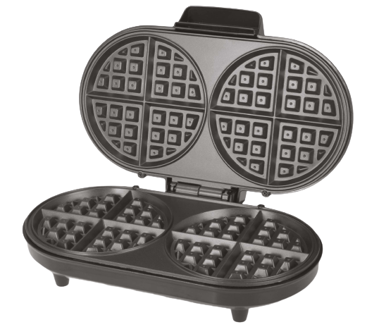 Richard Bergendi Double Belgian Waffle Maker, Waffle Iron, 1200 W, Non Stick Plates, Variable Temper