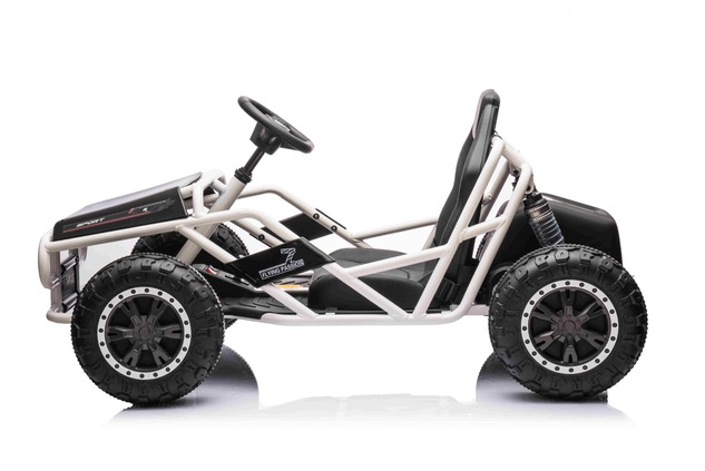 Electric Ride-on SPORT-CART 24V, black, Soft EVA wheels, Leatherette seat, 2 x 50W Motor, 24V Batter