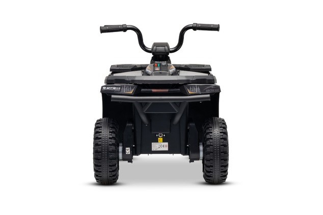 Licensed electric Ride-on quad Arctic Cat 12V with rear wheel drive, black, LED lights, Lithium batt
