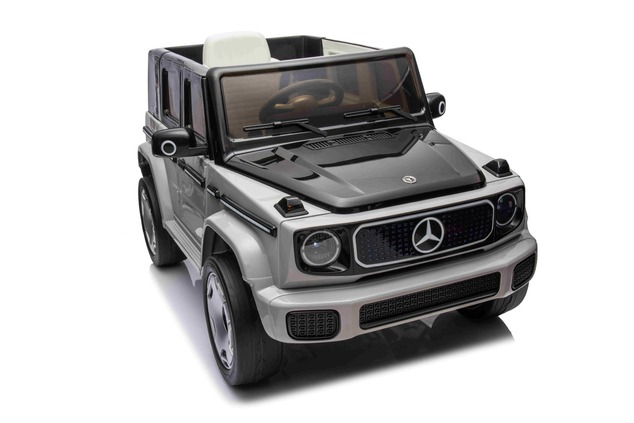 Electric Ride-on car Mercedes-Benz EQG 12V, grey, LED underlighted body parts, Functional front and 