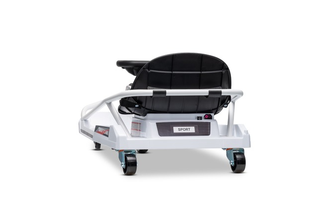 Beneo Motors Drift Electric Go-Kart 24V, White, 300W Brushless Motor, Lithium Battery, Drift Mode wi