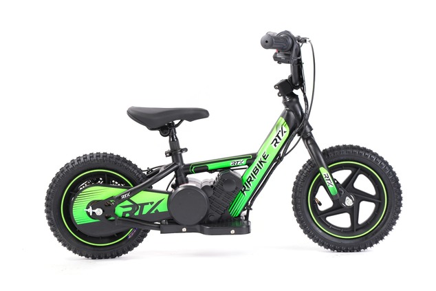 Children's electric balancer RIRIBIKE RTX3 24V (12"), green, Lithium battery, 100W motor, Disc brake