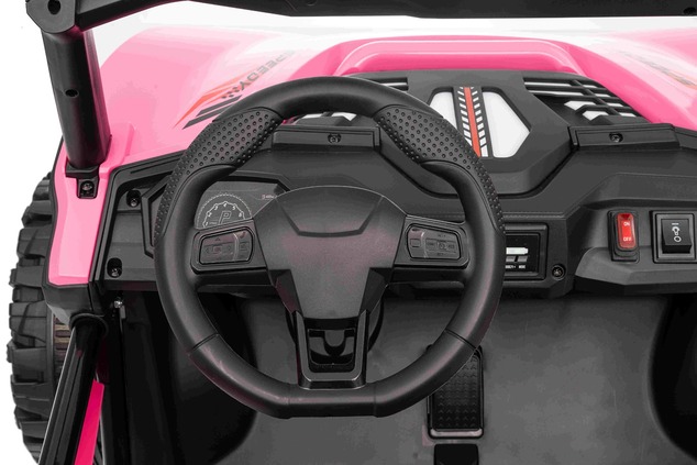 Auto elettrica per bambini T-REX Ride 4x4 24V | 2 posti | Rosa | Lettore MP3 con ingresso USB/AUX | 