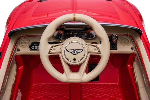 Electric Ride-on car Bentley Bacalar 12V, red, Doors opening upwards, 2.4 GHz remote control, LED li