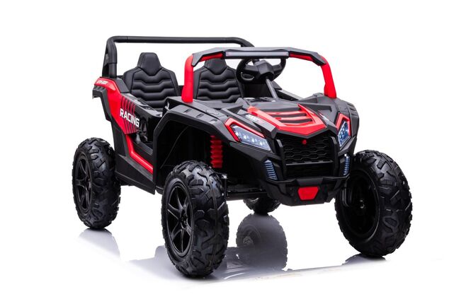 Electric Ride-on car UTV XXL 24V, red, two-seater, Engine with differential, Inflatable rubber wheel