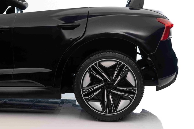 Electric Ride-on car Audi RS E-tron GT 12V, black, wide single seat, 2.4 GHz remote control, USB / A