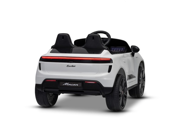 Electric Ride-on car Porsche Macan 12V Licensed with rear-wheel drive (Single seat), white, Lithium 