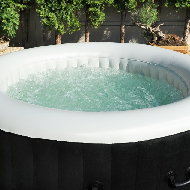 BeneoSpa NEW Portable Inflatable Bubble Spa, Hot Tube, Jacuzzi, Black-White