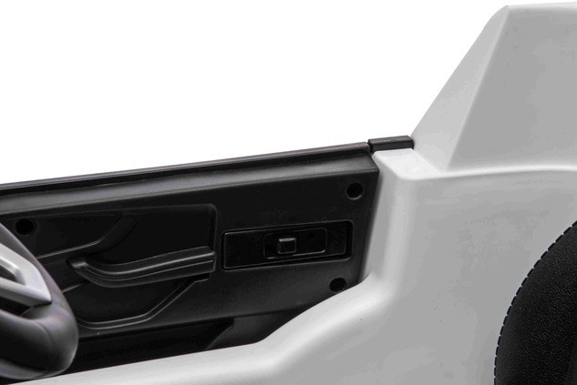 Auto elettrica per bambini Audi Q7 bianco, monoposto, sospensione indipendente, batteria 12V, teleco