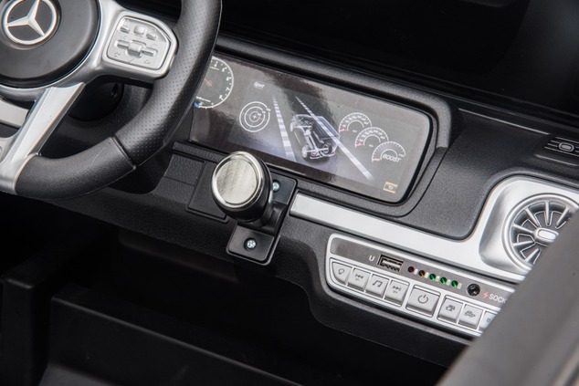 Electric Ride-on car Mercedes-Benz G63 AMG 4x4 Two-seater 24V, red, MP3 Player with USB/AUX and Blue