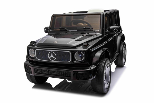 Electric Ride-on car Mercedes-Benz EQG 12V, black, LED underlighted body parts, Functional front and