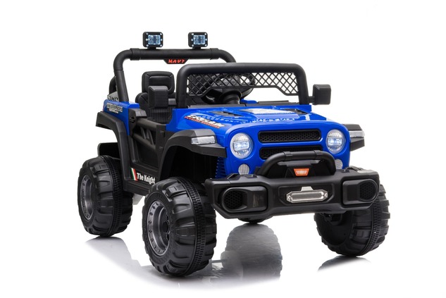 All Ride electric car with rear-wheel drive, blue, 12V battery, High chassis, wide seat, Suspension 