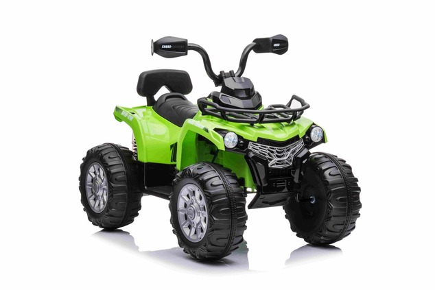 Electric QUAD SUPERPOWER 12V, green, Plastic wheels with rubber band, 2 x 45W Motor, plastic seat, s