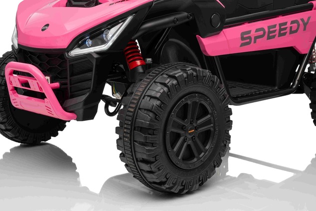 Auto elettrica per bambini T-REX Ride 4x4 24V | 2 posti | Rosa | Lettore MP3 con ingresso USB/AUX | 