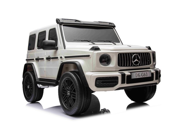 Electric Ride-on car Mercedes-Benz G63 AMG 4x4² Two-seater 12V, white, MP3 Player with USB/AUX input
