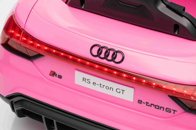 Electric Ride-on car Audi RS E-tron GT 12V, pink, wide single seat, 2.4 GHz remote control, USB / AU