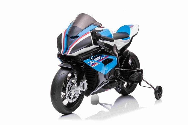 Electric Motorbike BMW HP4 RACE 12V, Licensed, blue, 12V battery, EVA soft wheels, 2 x 35W Engines, 