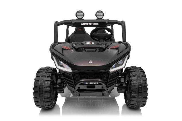 Electric Ride-on car T-REX Ride 4x4 Two-seater 24V, black, MP3 Player with USB/AUX input, 4x4 drive,