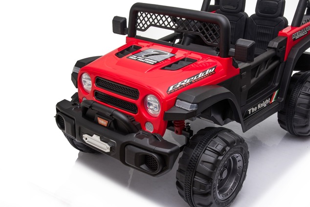 All Ride electric car with rear-wheel drive, red, 12V battery, High chassis, wide seat, Suspension o