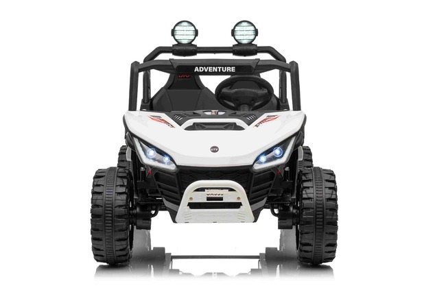 Electric Ride-on car T-REX Ride 4x4 Two-seater 24V, white, MP3 Player with USB/AUX input, 4x4 drive,