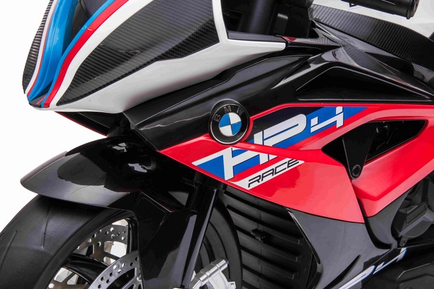 Electric Motorbike BMW HP4 RACE 12V, Licensed,  red, 12V battery, EVA soft wheels, 2 x 35W Engines, 