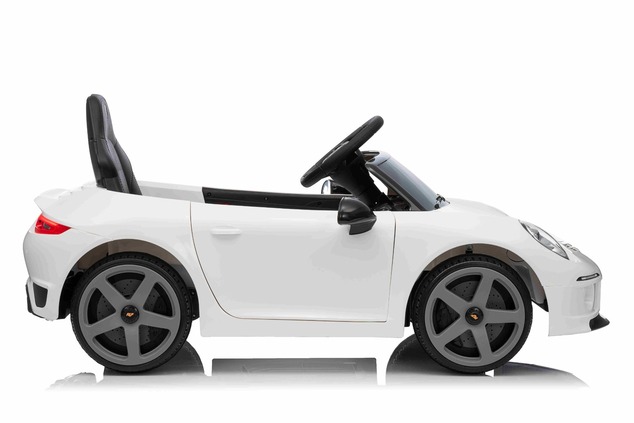 Electric Ride-on car RUF GT 12V, white, Opening doors, 2.4 GHz remote control, LED lights front and 