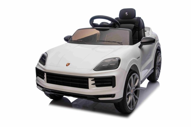 Electric Ride-on car Porsche Cayenne 12V with rear-wheel drive - Licensed (Single seat), white, Lith