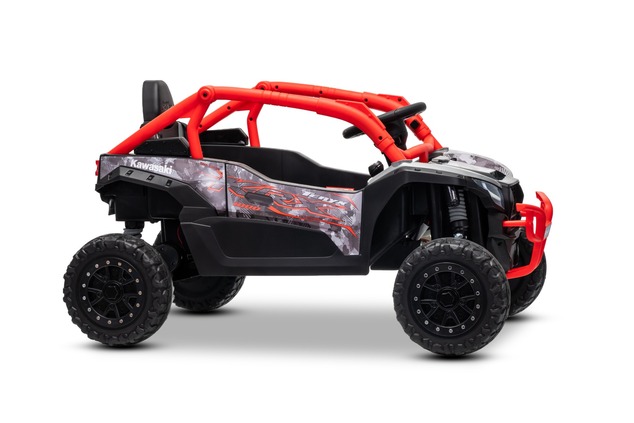 Electric Ride-on car Kawasaki TERYX KRX 1000 12V, red, single seat, rear axle suspension, 2.4 Ghz re